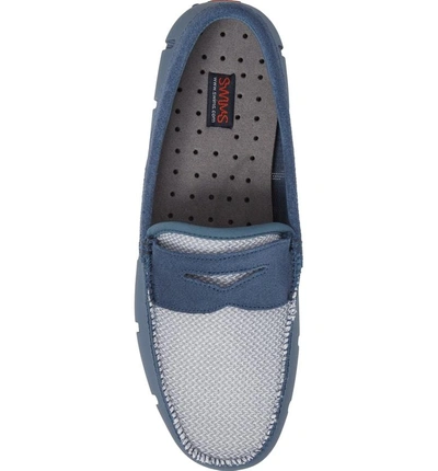 Shop Swims Driving Shoe In Slate/ White Fabric