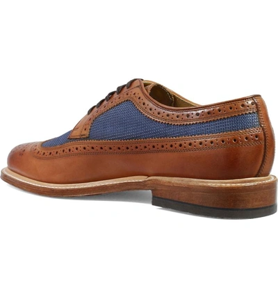 Shop Florsheim 'heritage' Wingtip In Cognac Leather/ Mesh