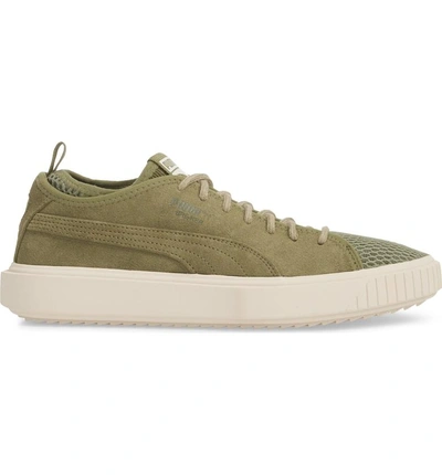 Shop Puma Breaker Mesh Q2 Sneaker In Capulet Olive Suede