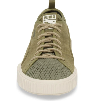 Shop Puma Breaker Mesh Q2 Sneaker In Capulet Olive Suede