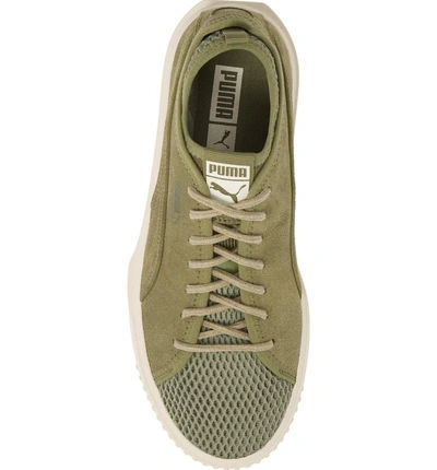 Shop Puma Breaker Mesh Q2 Sneaker In Capulet Olive Suede