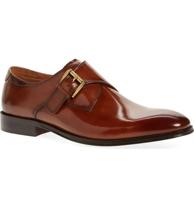 Shop Florsheim Belfast Single Strap Monk Shoe In Cognac Leather