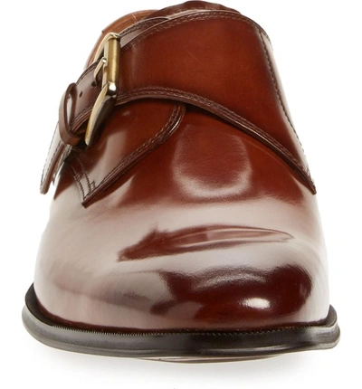 Shop Florsheim Belfast Single Strap Monk Shoe In Cognac Leather