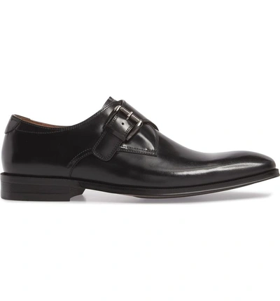 Shop Florsheim Belfast Single Strap Monk Shoe In Black Leather