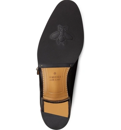 Shop Gucci Sylvie Web Monk Shoe In Black