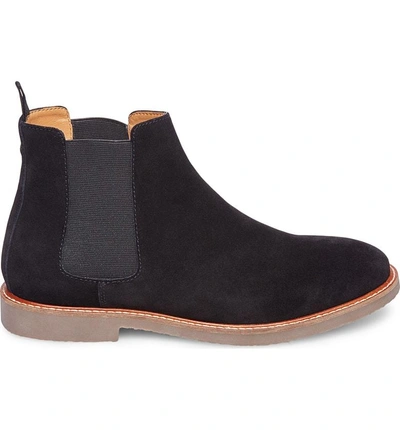 Shop Steve Madden Highline Chelsea Boot In Black Leather