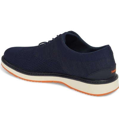 Shop Swims Barry Knit Oxford In Navy Melange/ Orange Fabric