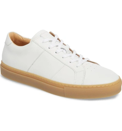 Shop Greats Royale Reverse Sneaker In White/ Gum
