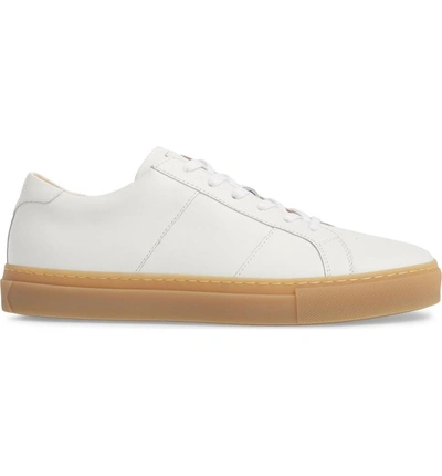 Shop Greats Royale Reverse Sneaker In White/ Gum