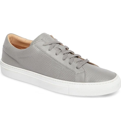 Shop Greats Royale Perforated Low Top Sneaker In Ash Perforated Leather