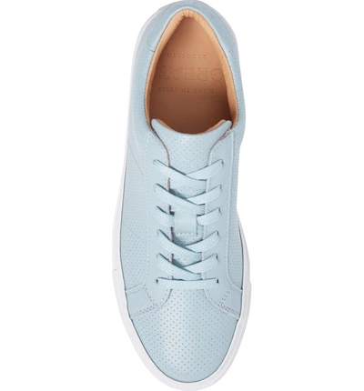 Shop Greats Royale Perforated Low Top Sneaker In Light Blue Perforated Leather