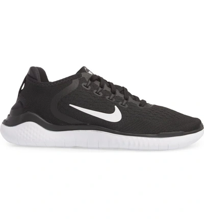 Shop Nike Free Rn 2018 Running Shoe In Black/ White