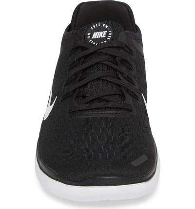 Shop Nike Free Rn 2018 Running Shoe In Black/ White