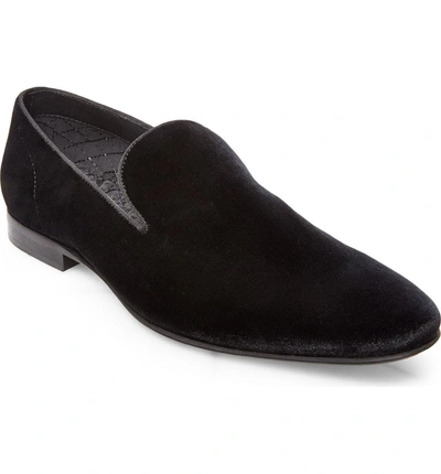 Shop Steve Madden Laight Loafer In Black Velvet 099