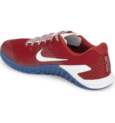 Shop Nike Metcon 4 Americana Training Shoe In Team Red/ White/ Gym Blue