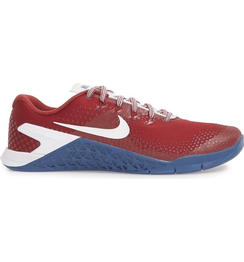 nike metcon 4 red white blue