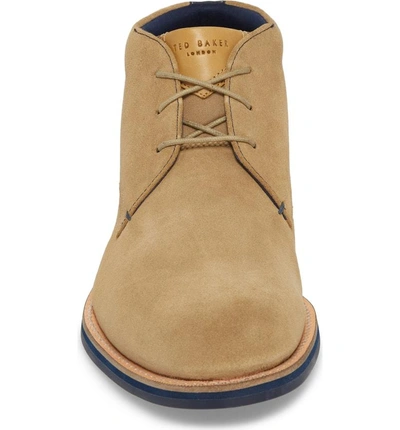 Shop Ted Baker Daiinos Chukka Boot In Sand Suede