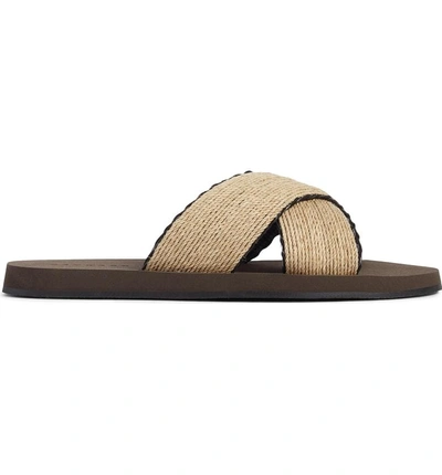Shop Danward Criss Cross Slide Sandal In Ivory