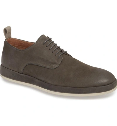 Shop John Varvatos Star Usa Sid Wrap Plain Toe Derby In Charcoal Suede