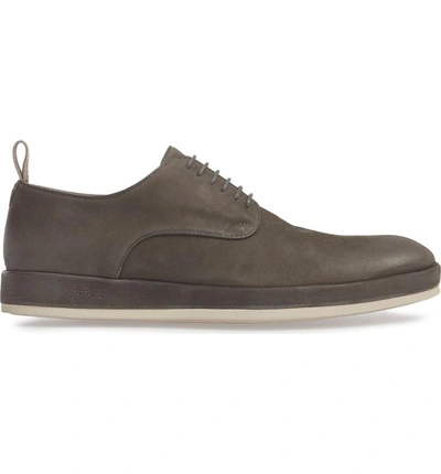 Shop John Varvatos Star Usa Sid Wrap Plain Toe Derby In Charcoal Suede