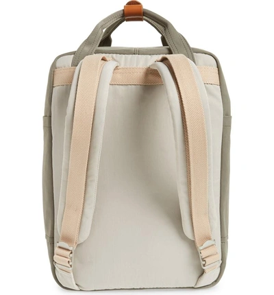 Shop Doughnut Macaroon Colorblock Backpack - Ivory In Ivory/ Light Grey