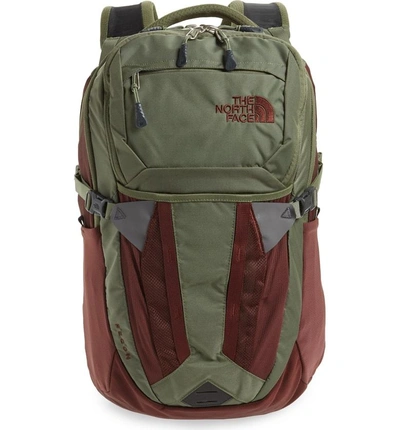 Shop The North Face Recon Backpack - Green In Four Leaf Clover/ Sequoia Red