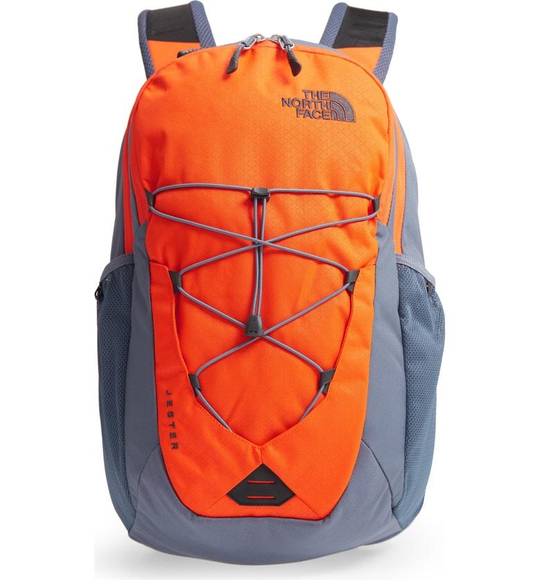 orange north face bag