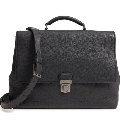 Shop Ferragamo Firenze Leather Briefcase - Black In Nero