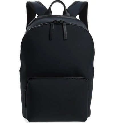 Shop Troubadour Nylon Backpack In Navy Nylon/ Navy Leather