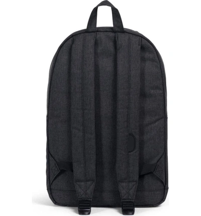 Shop Herschel Supply Co Pop Quiz Backpack - Black In Black Crosshatch/ Black Rubber