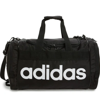 Shop Adidas Originals Santiago Duffel Bag - Black In Black/ White