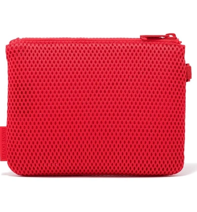 Shop Dagne Dover Small Parker Mesh Pouch In Poppy Air Mesh