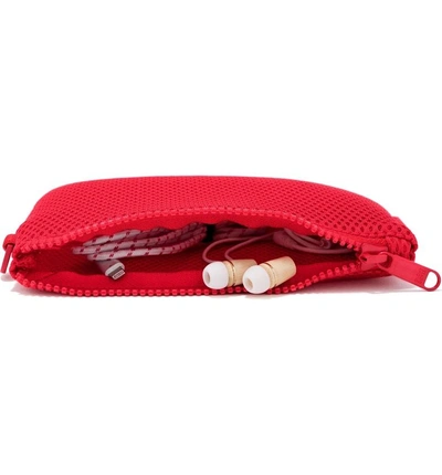 Shop Dagne Dover Small Parker Mesh Pouch In Poppy Air Mesh