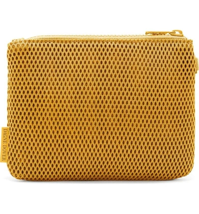 Shop Dagne Dover Small Parker Mesh Pouch - Yellow In Sol Air Mesh