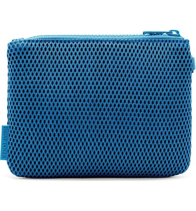 Shop Dagne Dover Small Parker Mesh Pouch - Blue In Pacific Air Mesh