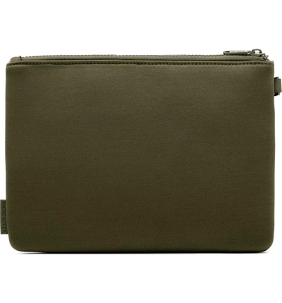 Shop Dagne Dover Scout Large Zip Top Pouch In Dark Moss