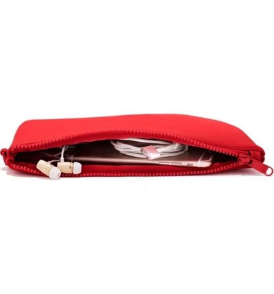 Shop Dagne Dover Scout Large Zip Top Pouch - Red In Poppy