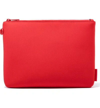 Shop Dagne Dover Scout Large Zip Top Pouch - Red In Poppy