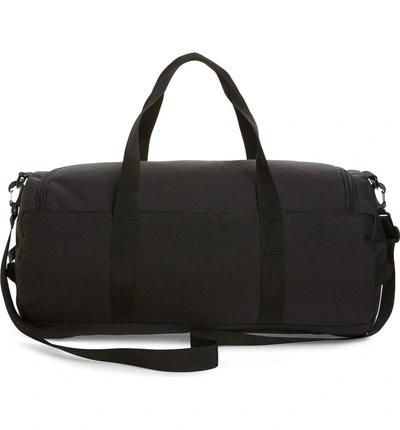 Shop Herschel Supply Co Sutton - Chambray Duffel Bag - Black In Black/ Dark Chambray