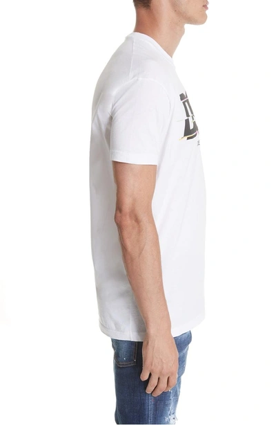 Shop Dsquared2 Racer Logo T-shirt In White