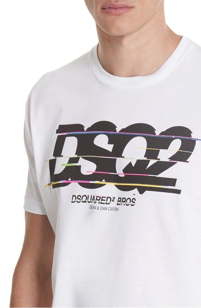 Shop Dsquared2 Racer Logo T-shirt In White