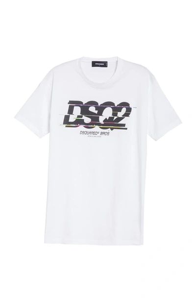 Shop Dsquared2 Racer Logo T-shirt In White