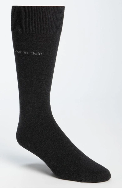 Shop Calvin Klein 'giza' Socks In Graphite Heather