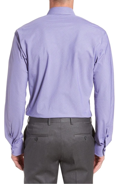 Shop Ike Behar Regular Fit Check Dress Shirt In Purple