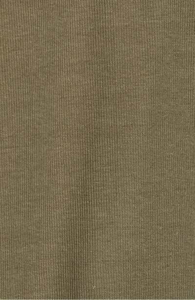 Shop Vintage 1946 Rib Knit Long Sleeve Henley In Dark Olive