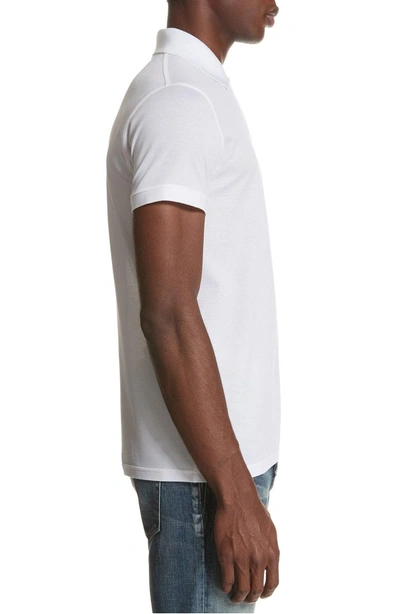 Shop Saint Laurent Polo Shirt In 9000 White