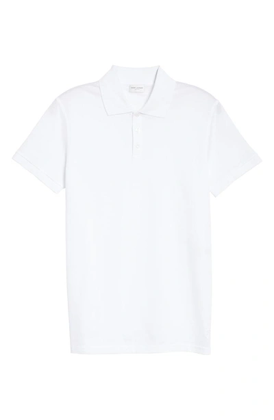 Shop Saint Laurent Polo Shirt In 9000 White