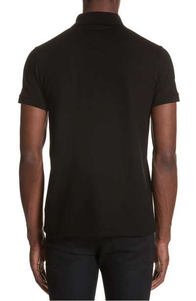 Shop Saint Laurent Polo Shirt In 1000 Black