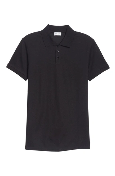 Shop Saint Laurent Polo Shirt In 1000 Black