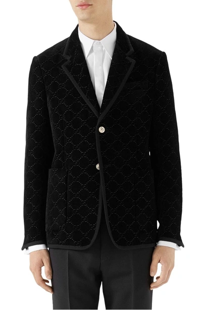 Shop Gucci Velvet Dinner Jacket In Black